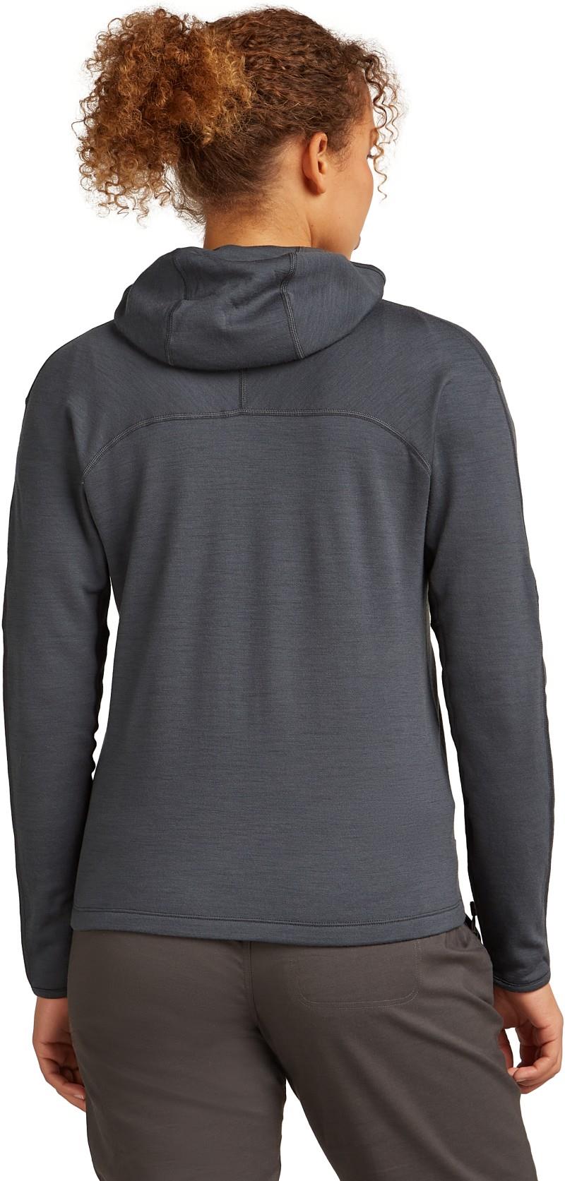 Merino 360 Realfleece Elemental LS Zip Hoodie - Womens - obsidian 1
