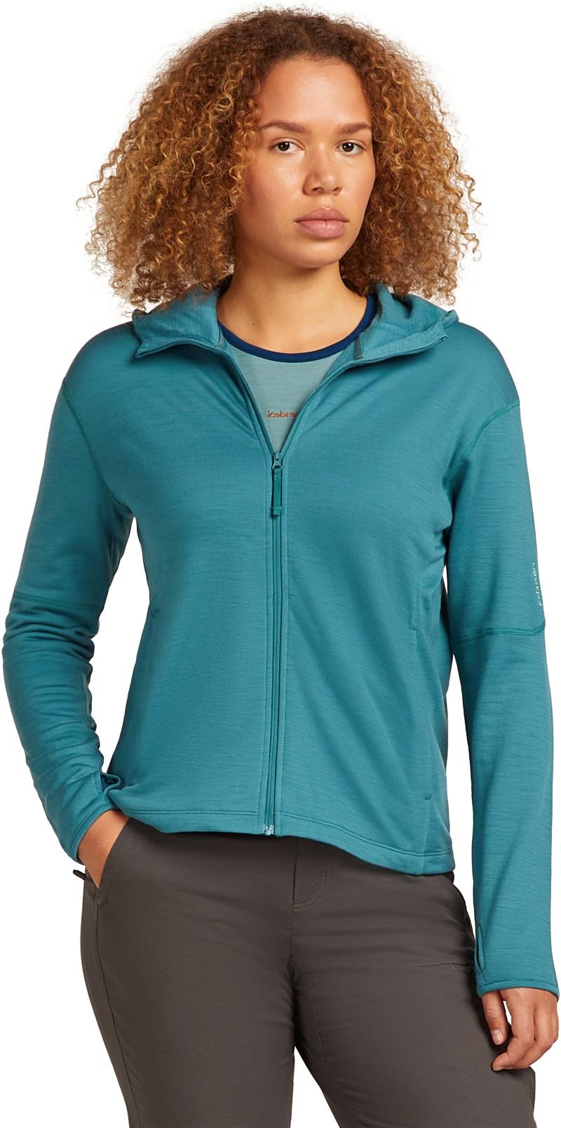 Merino 360 Realfleece Elemental LS Zip Hoodie - Womens - topaz 1