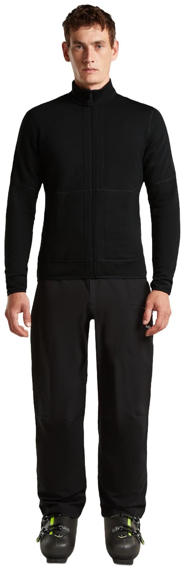 Merino 400 RealFleece Descender LS Zip - Mens - black 1