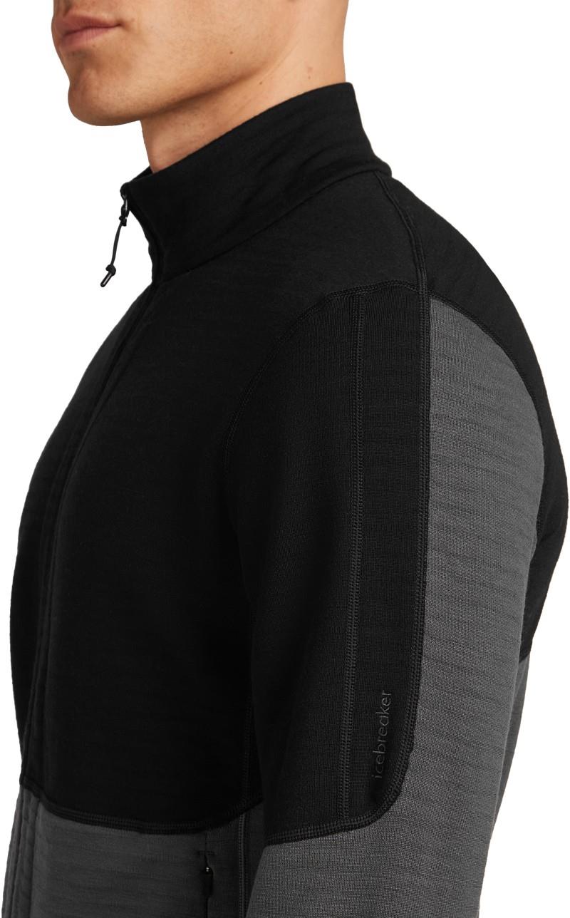 Merino 400 RealFleece Descender LS Zip - Mens - black / obsidian / cb 1