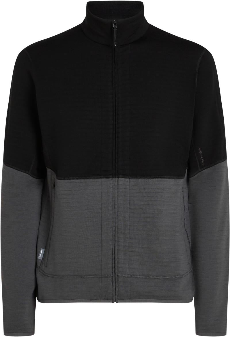 Merino 400 RealFleece Descender LS Zip - Mens - black / obsidian / cb 1