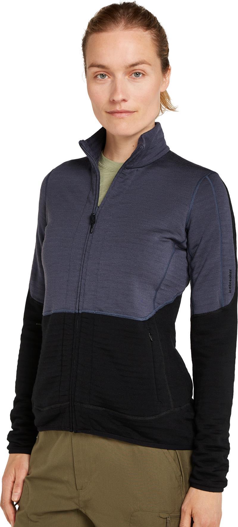 Merino 400 RealFleece Descender LS Zip - Womens - Graphite / Black / CB 2