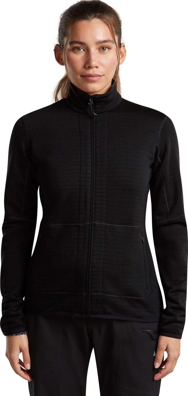 Merino 400 RealFleece Descender LS Zip - Womens - black 1