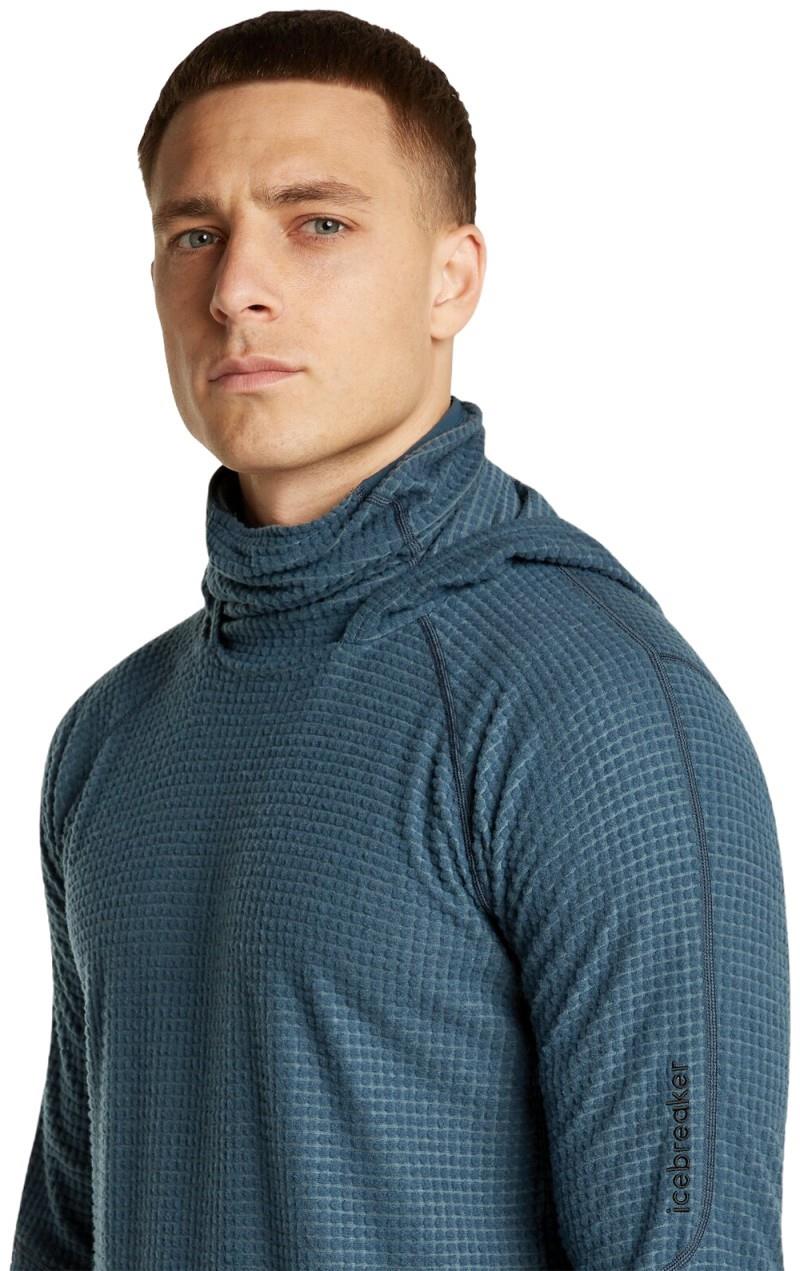 Merino 400 RealFleece Grid Blackridge Pullover Hoodie - Mens - abyss 1