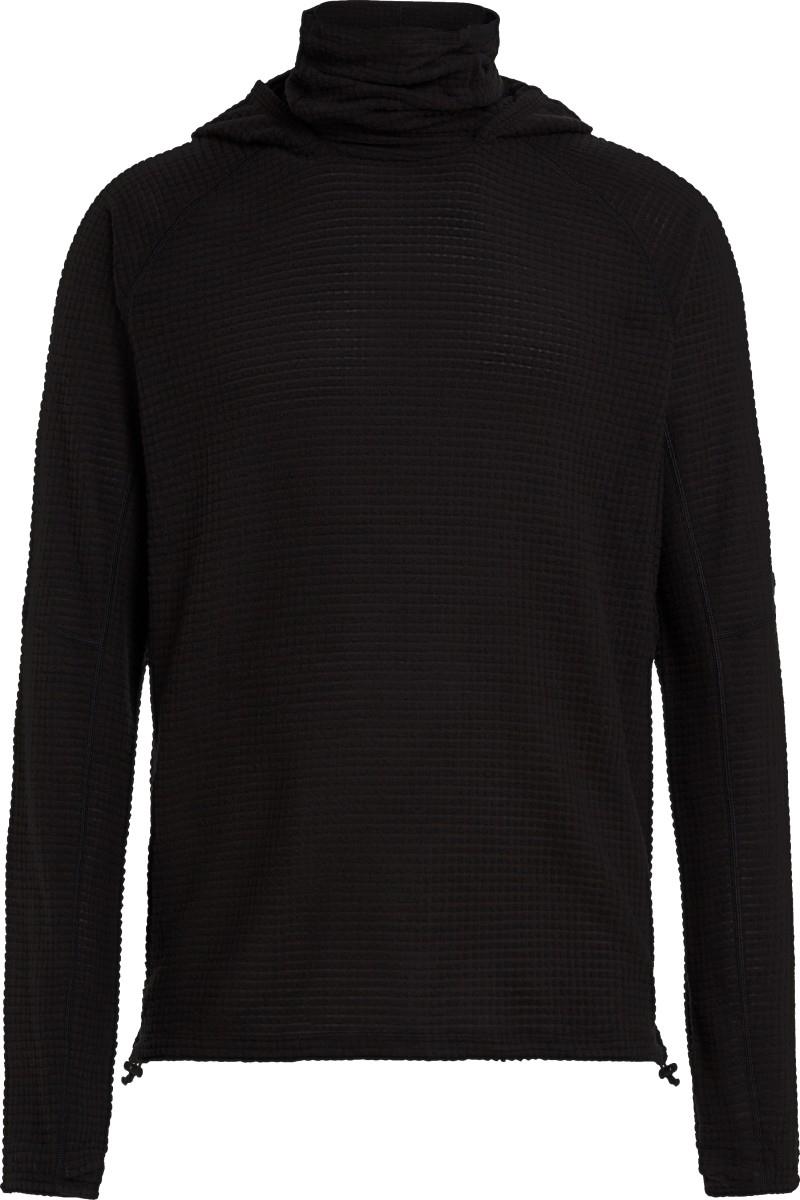 Merino 400 RealFleece Grid Blackridge Pullover Hoodie - Mens - black 1