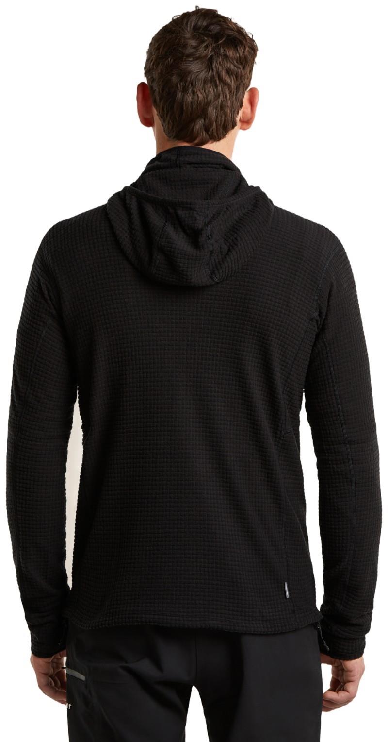 Merino 400 RealFleece Grid Blackridge Pullover Hoodie - Mens - black 1