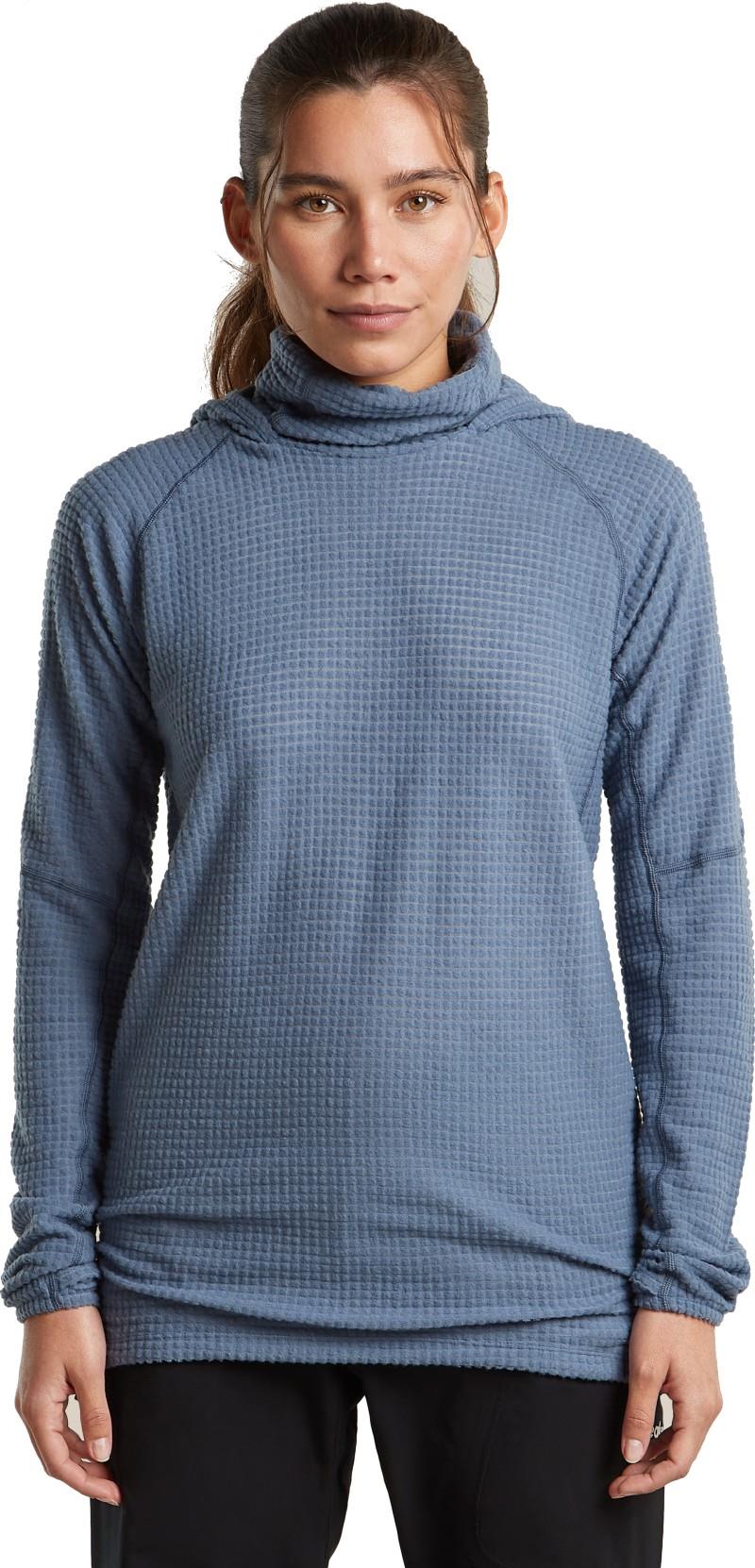 Merino 400 RealFleece Grid Peaksland Hooded Pullover - Womens - dawn 1