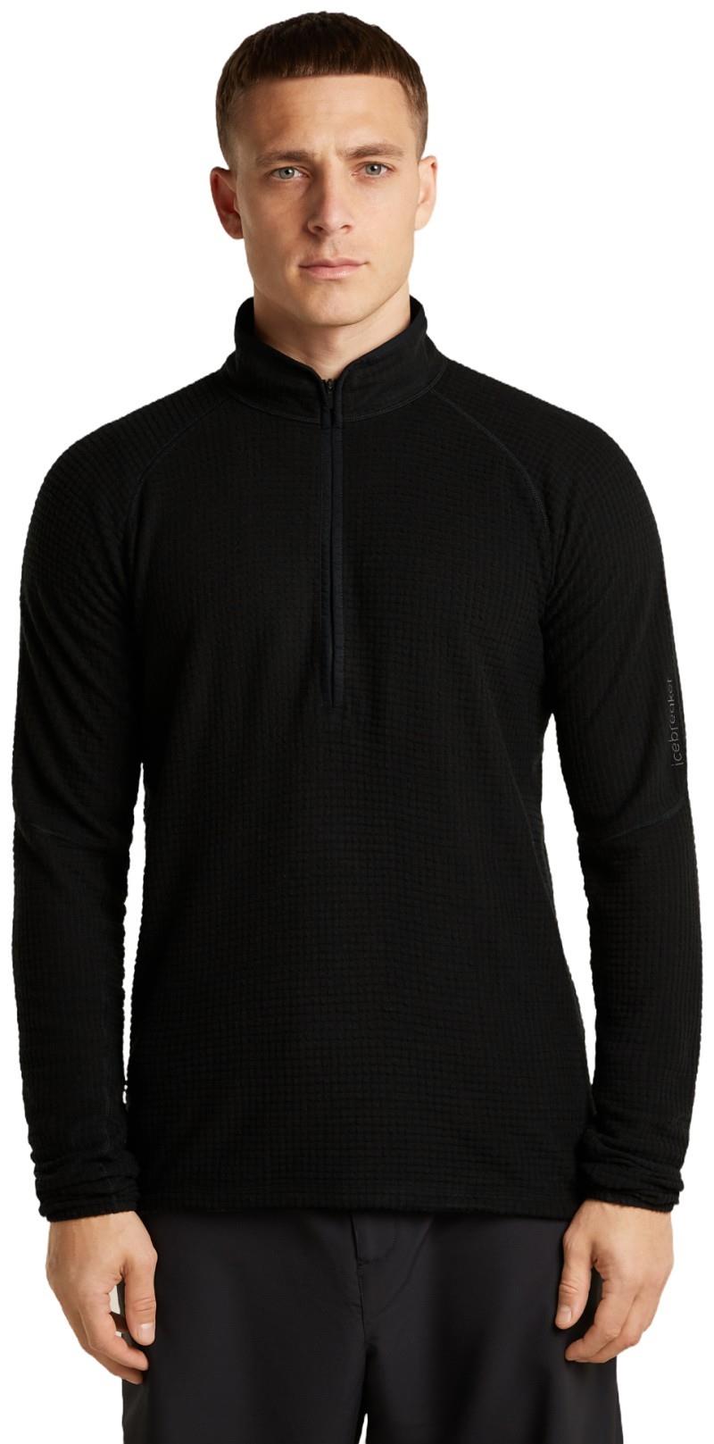 Merino 400 RealFleece Grid Peaksland LS Half Zip - Mens - black 1
