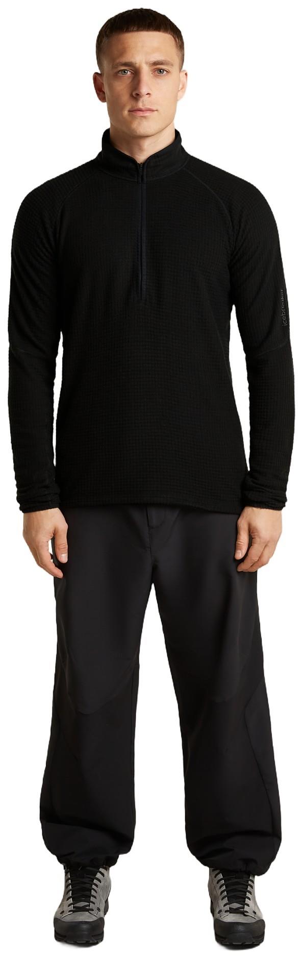 Merino 400 RealFleece Grid Peaksland LS Half Zip - Mens - black 1