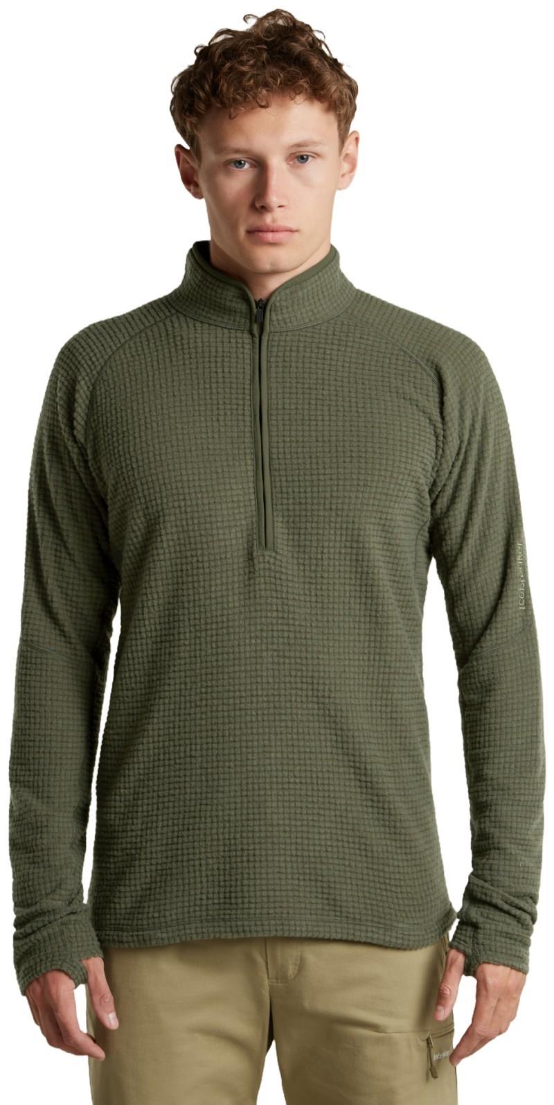 Merino 400 RealFleece Grid Peaksland LS Half Zip - Mens - dark loden 1