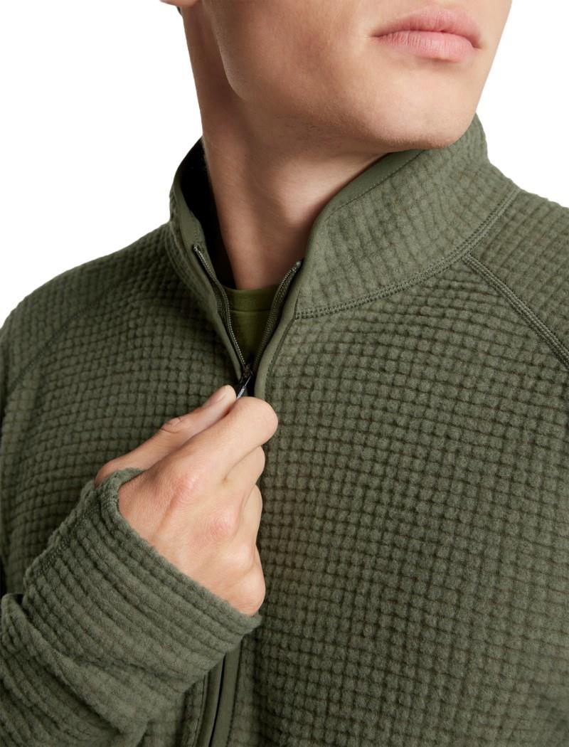 Merino 400 RealFleece Grid Peaksland LS Half Zip - Mens - dark loden 1