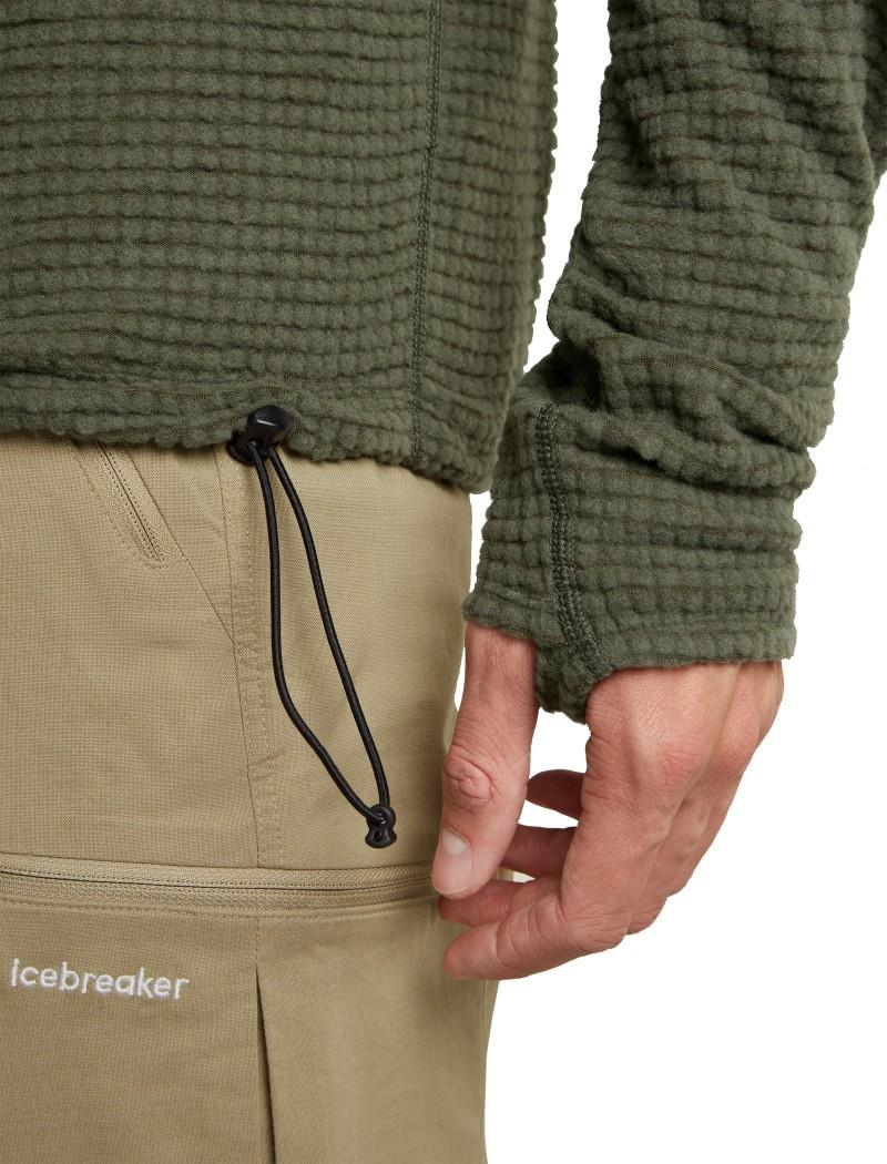 Merino 400 RealFleece Grid Peaksland LS Half Zip - Mens - dark loden 1