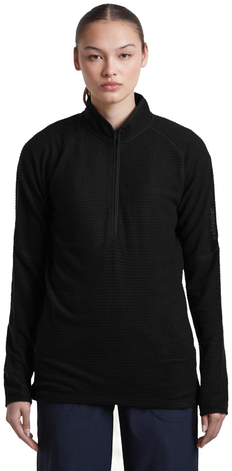 Merino 400 RealFleece Grid Peaksland LS Half Zip - Womens - black 1
