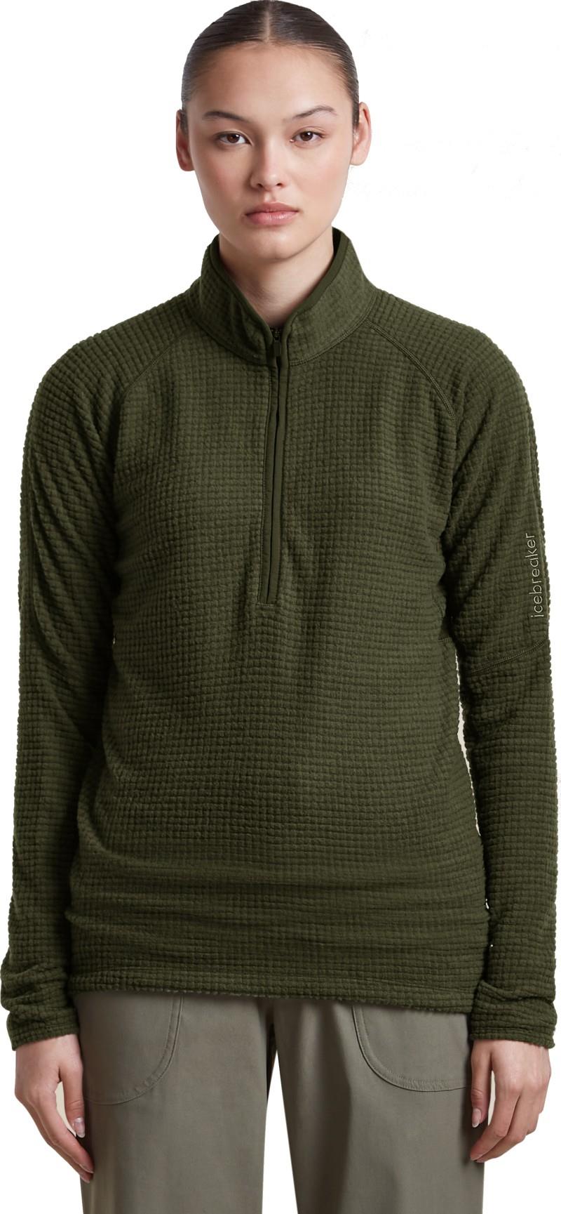 Merino 400 RealFleece Grid Peaksland LS Half Zip - Womens - dark loden 1