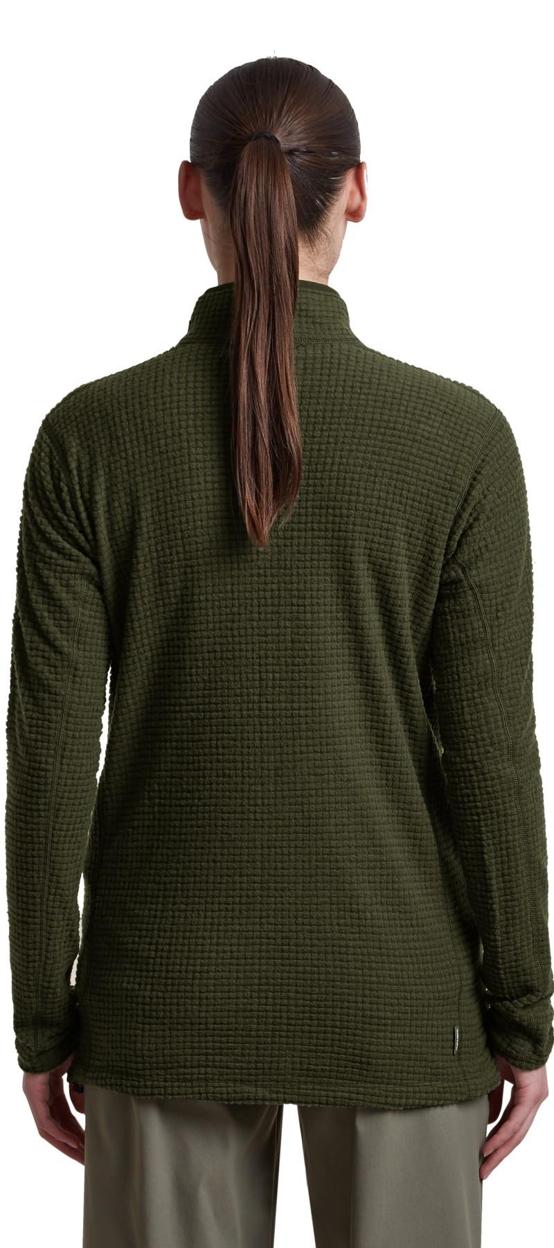 Merino 400 RealFleece Grid Peaksland LS Half Zip - Womens - dark loden 1