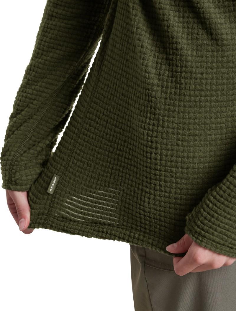Merino 400 RealFleece Grid Peaksland LS Half Zip - Womens - dark loden 1