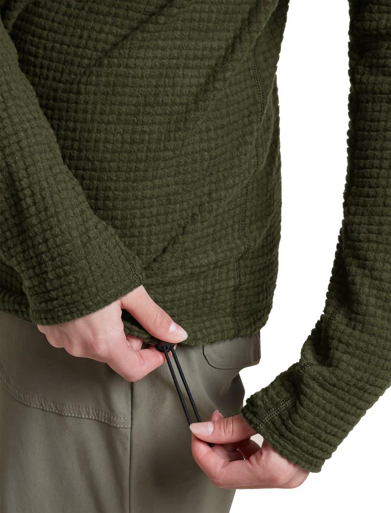 Merino 400 RealFleece Grid Peaksland LS Half Zip - Womens - dark loden 1