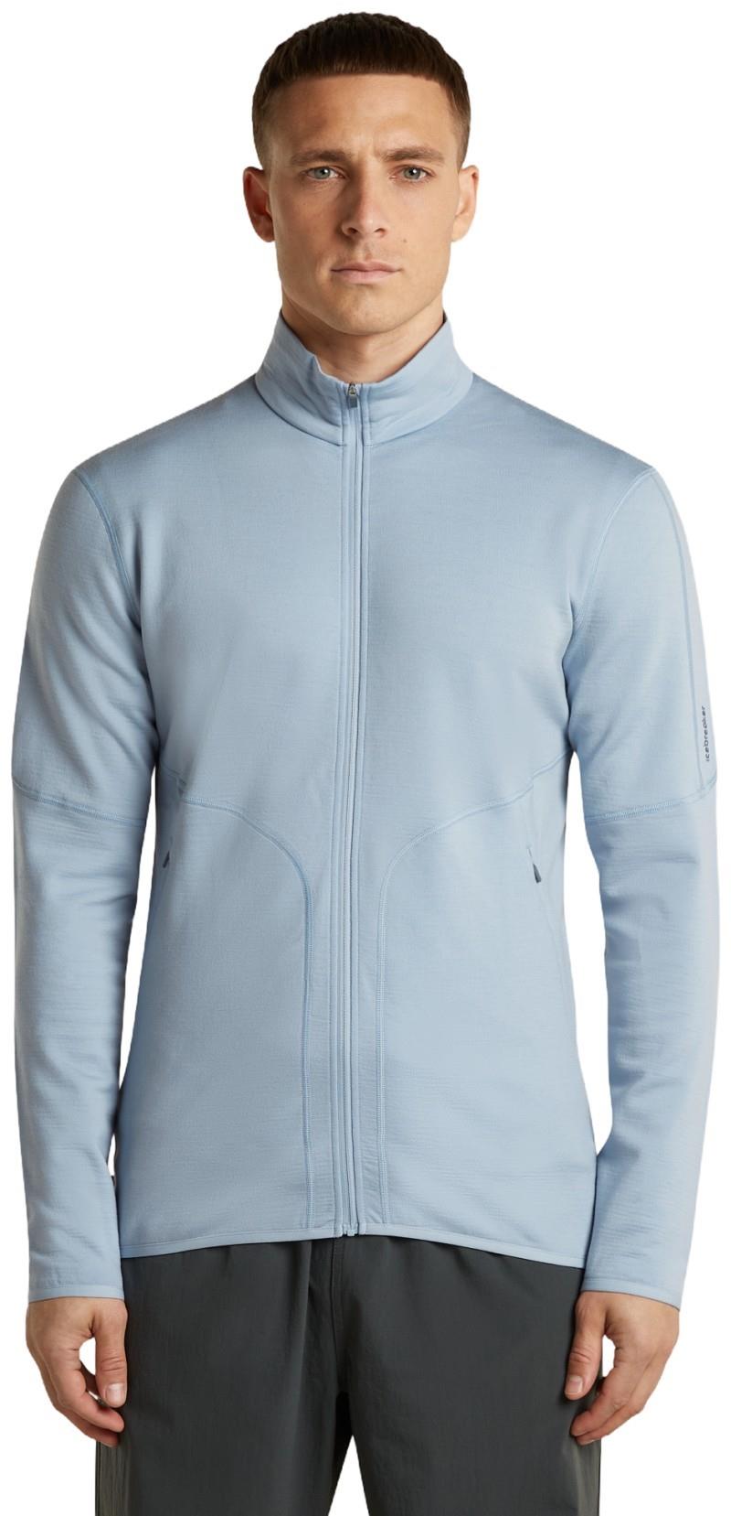 Merino 560 Realfleece Elemental LS Zip - Mens - zinc blue 1