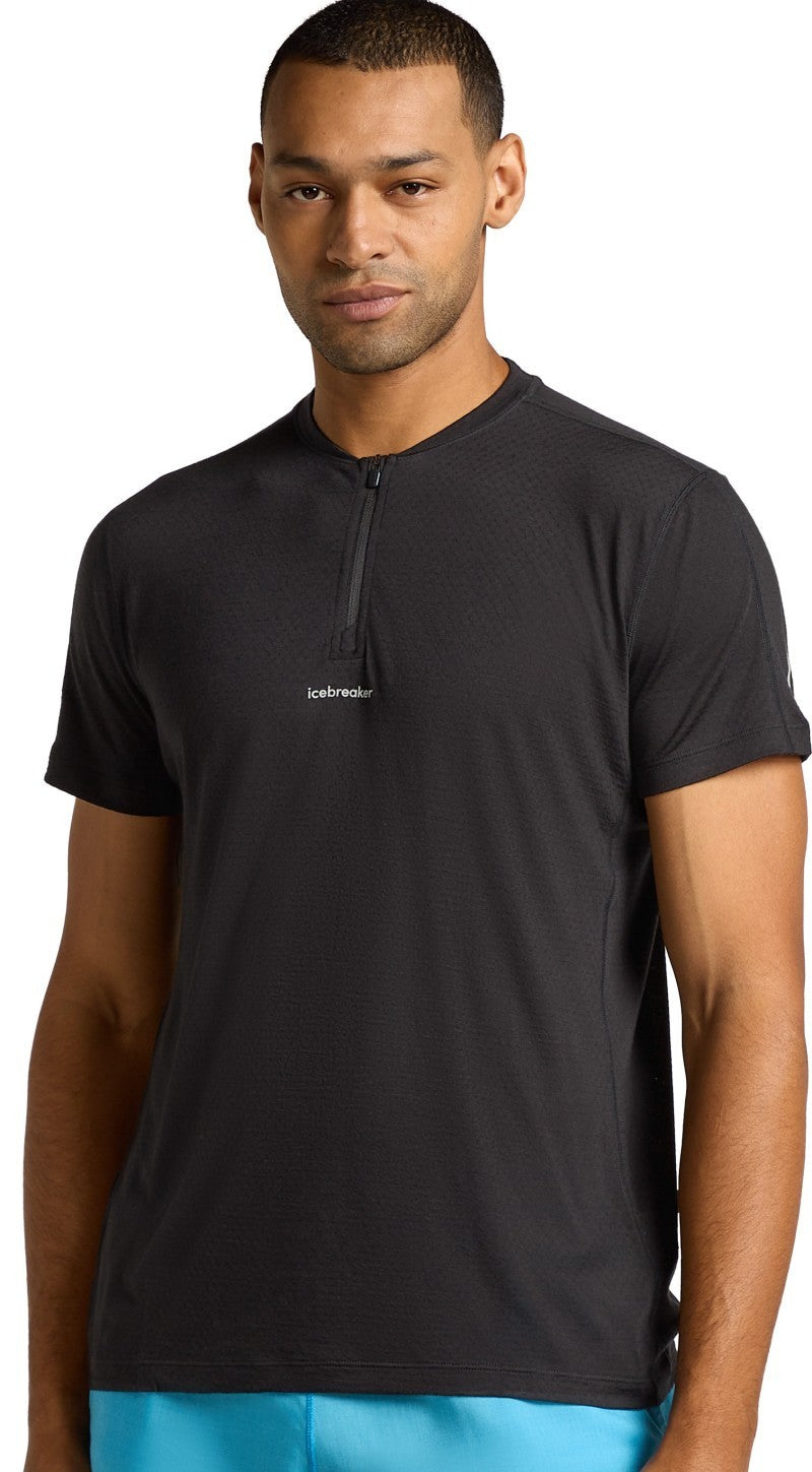 Merino Blend 125 Cool-Lite Speed SS Quarter Zip - Mens - black 1