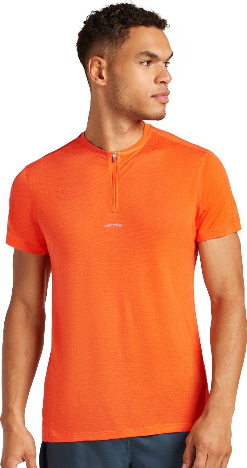 Merino Blend 125 Cool-Lite Speed SS Quarter Zip - Mens - blaze 1