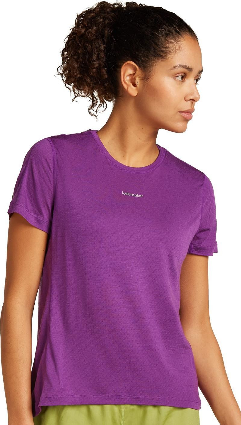 Merino Blend 125 Cool-Lite Speed SS Slit Back Tee - Womens - passion 1