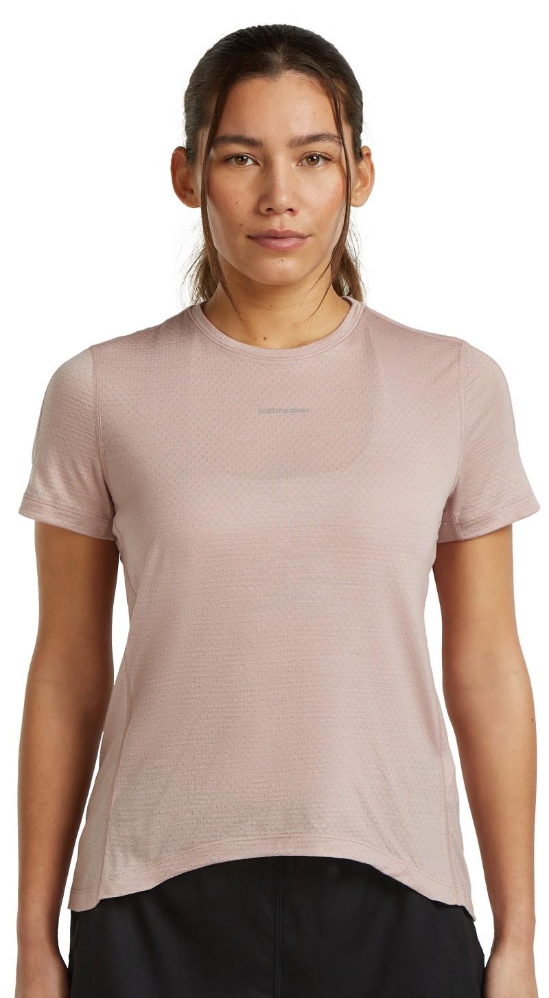 Merino Blend 125 Cool-Lite Speed SS Slit Back Tee - Womens - pink quartz 1