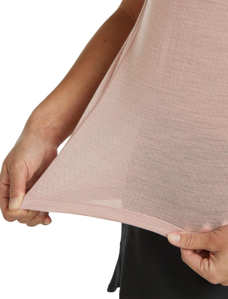 Merino Blend 125 Cool-Lite Speed SS Slit Back Tee - Womens - pink quartz 1