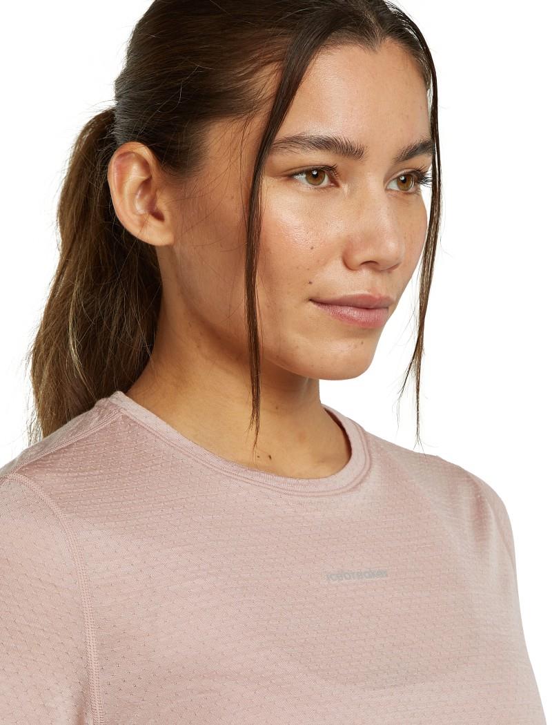 Merino Blend 125 Cool-Lite Speed SS Slit Back Tee - Womens - pink quartz 1