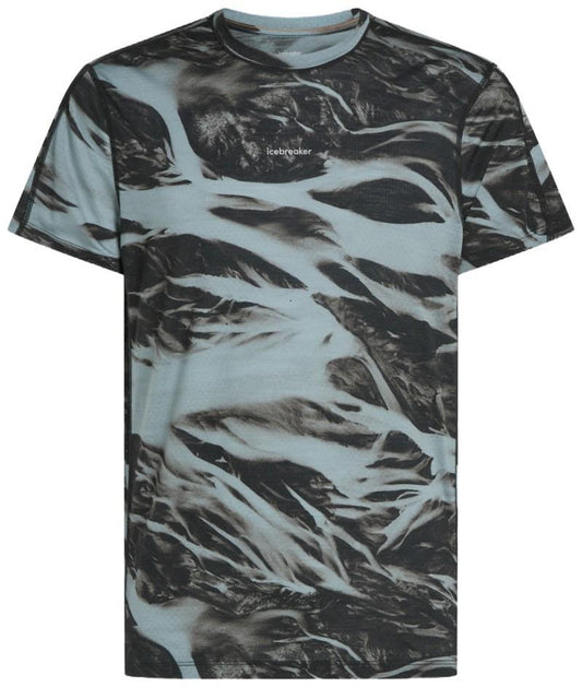 Merino Blend 125 Cool-Lite Speed SS Tee Motion AOP - Mens - flint blue / black / aop 1