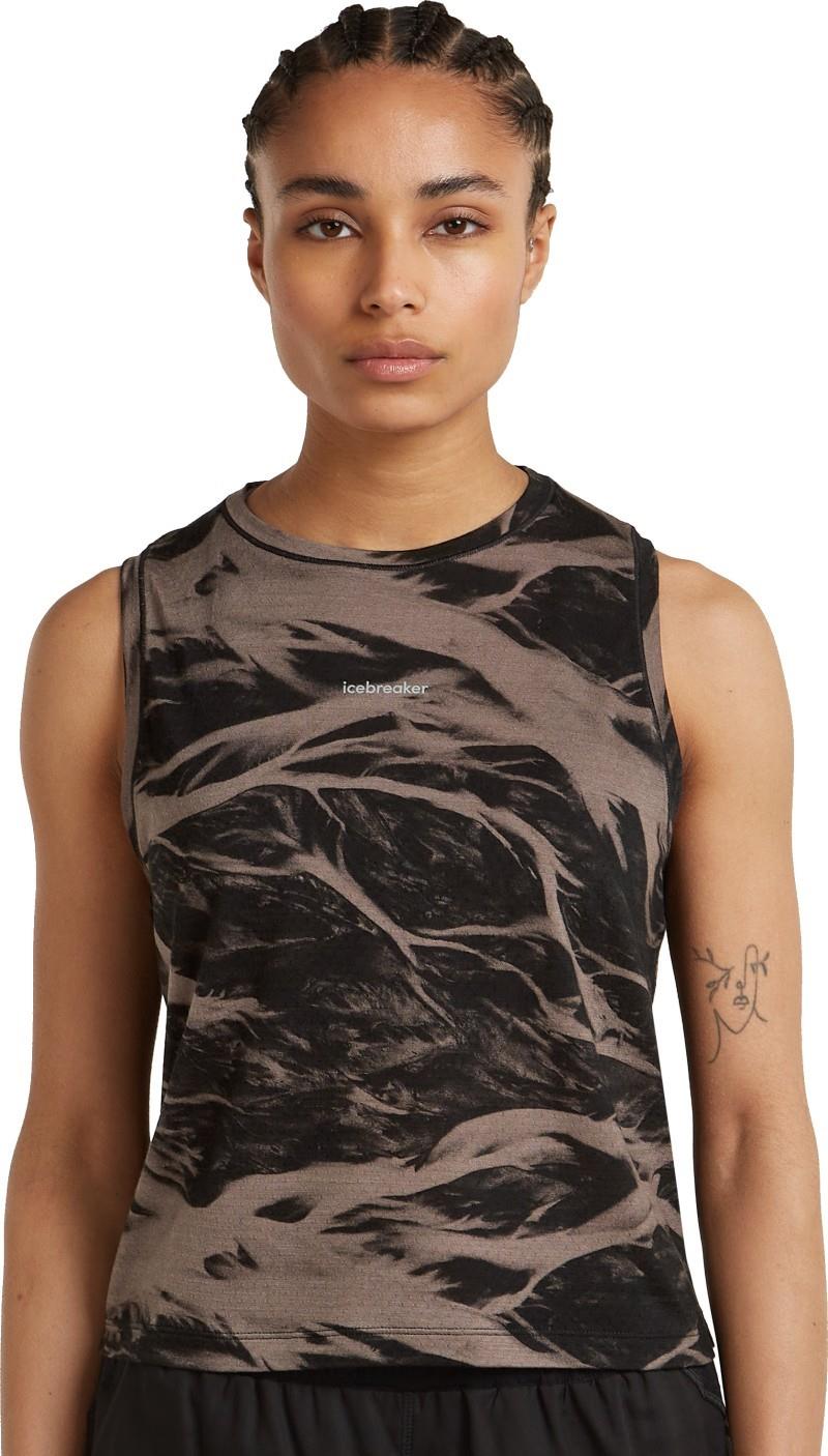 Merino Blend 125 Cool-Lite Speed Tank Motion AOP - Womens - porcini / black / aop 1