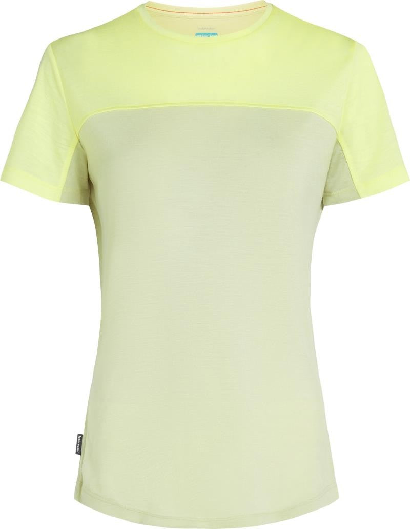 Merino Blend 125 Cool-Lite Sphere III SS Tee - Colour Block - Womens - ashen / citrine / cb 1