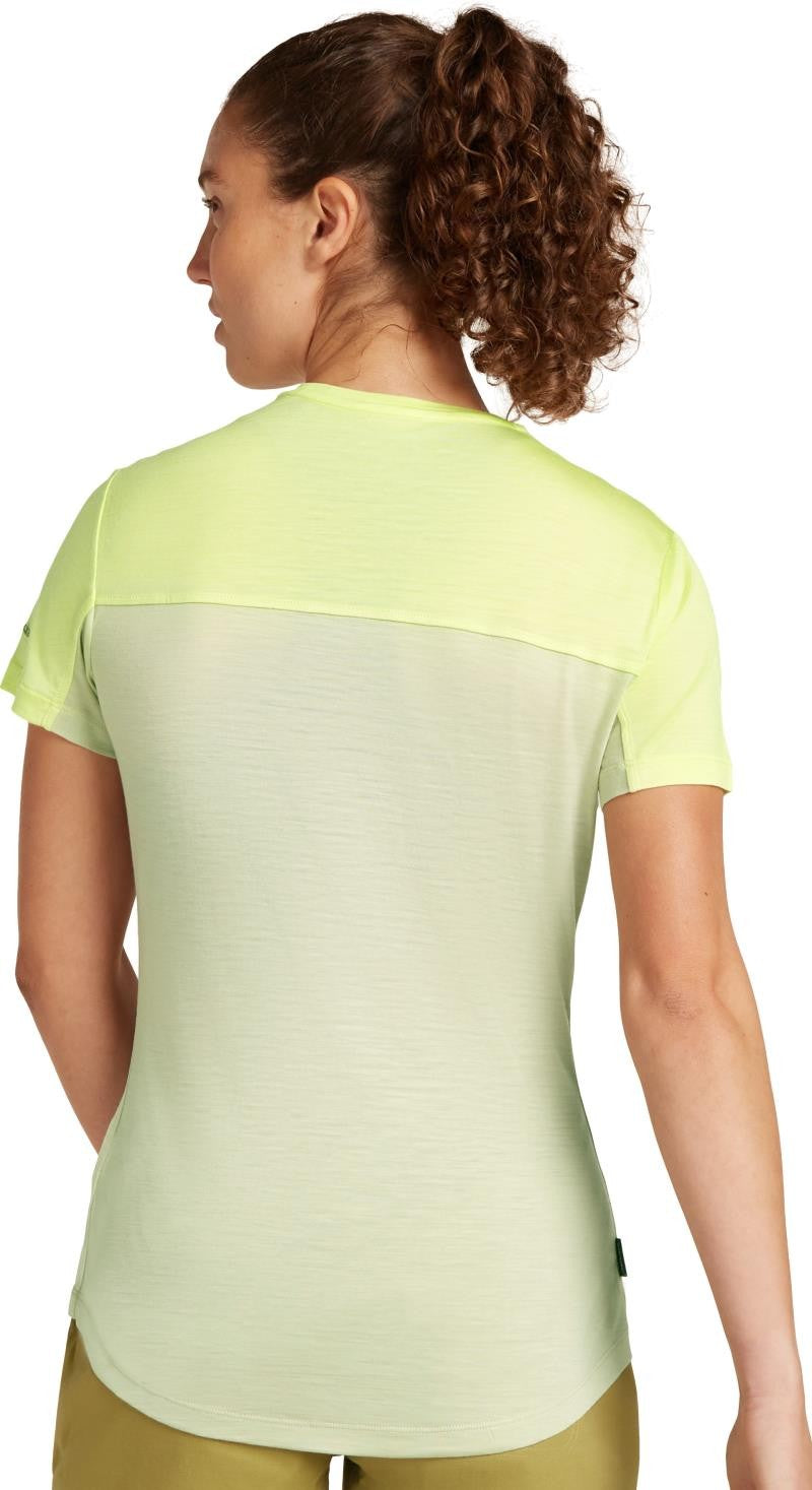 Merino Blend 125 Cool-Lite Sphere III SS Tee - Colour Block - Womens - ashen / citrine / cb 1