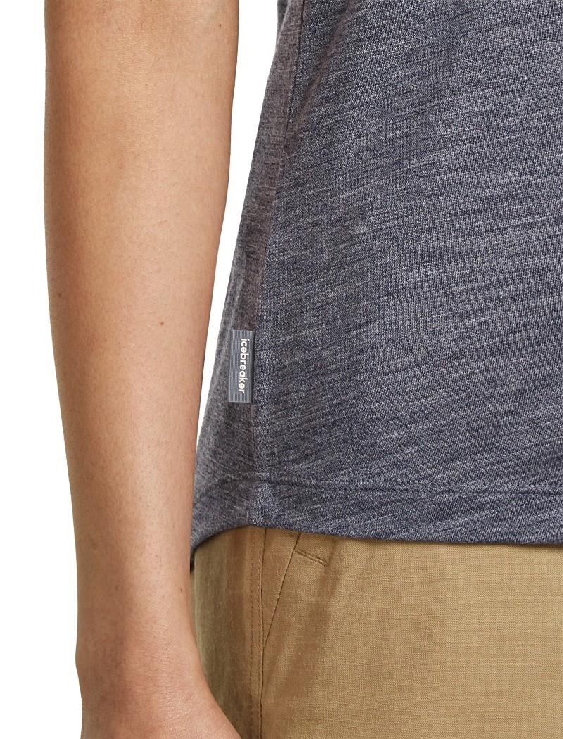 Merino Blend 125 Cool-Lite Sphere III SS Tee - Colour Block - Womens - midnight navy heather / midnight navy / cb 1
