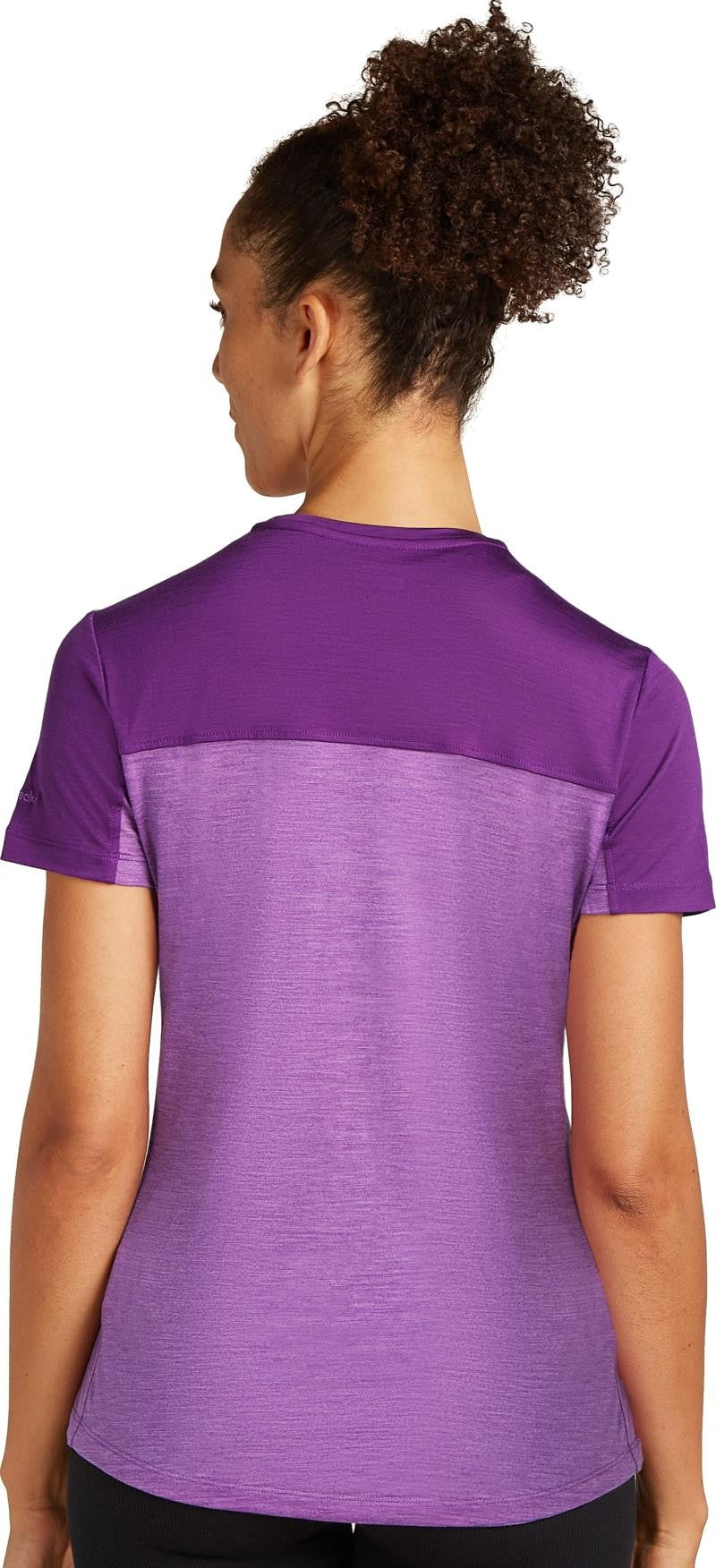 Merino Blend 125 Cool-Lite Sphere III SS Tee - Colour Block - Womens - passion heather / passion / cb 1