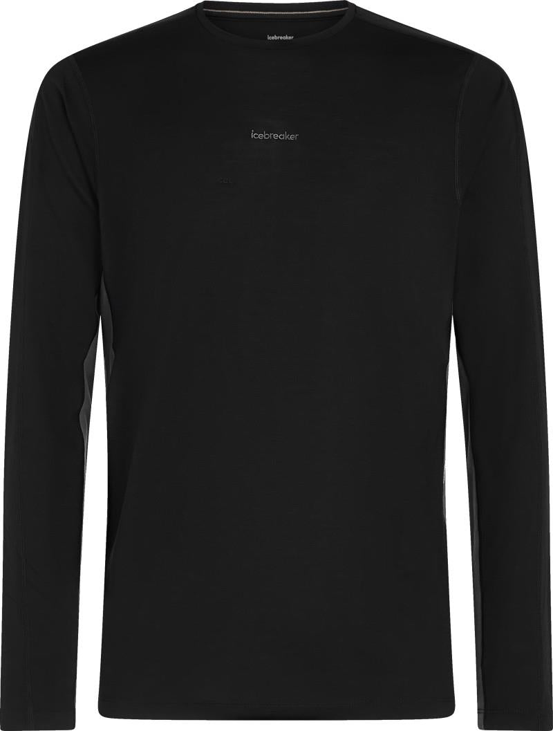 Merino Blend 125 Cool-Lite Sphere LS Tee - Colour Block - Mens - black / obsidian / cb 1