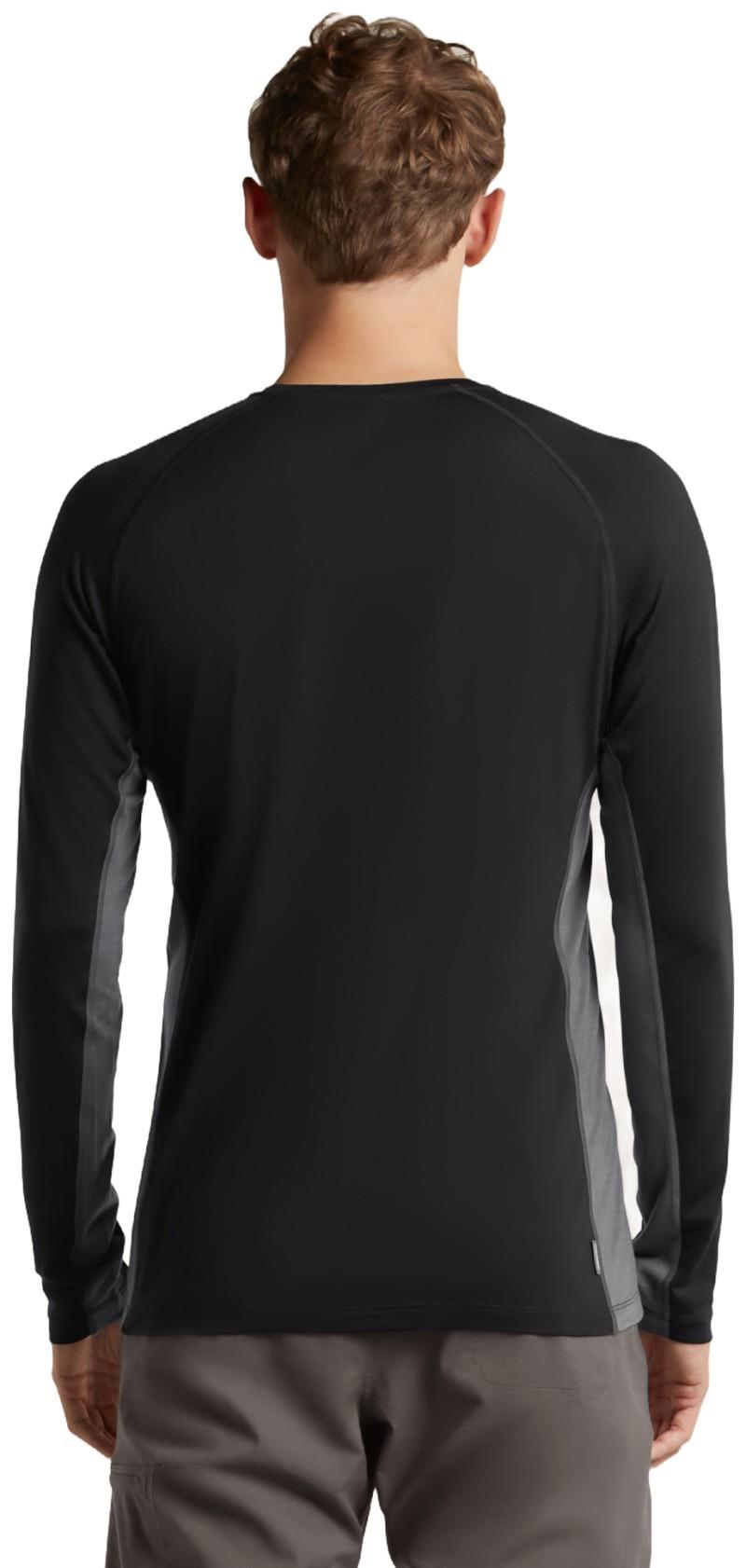 Merino Blend 125 Cool-Lite Sphere LS Tee - Colour Block - Mens - black / obsidian / cb 1
