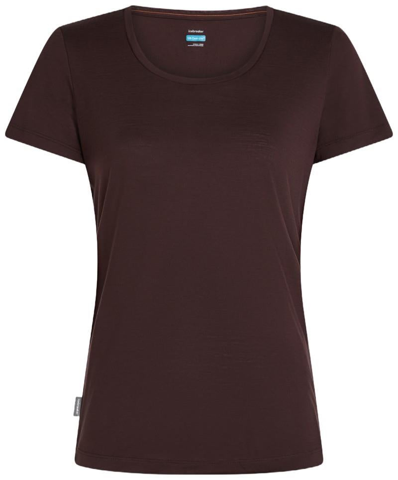 Merino Blend 125 Cool-Lite Sphere SS Scoop Tee - Womens - bittersweet 1