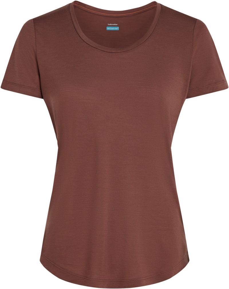 Merino Blend 125 Cool-Lite Sphere SS Scoop Tee - Womens - carob 1