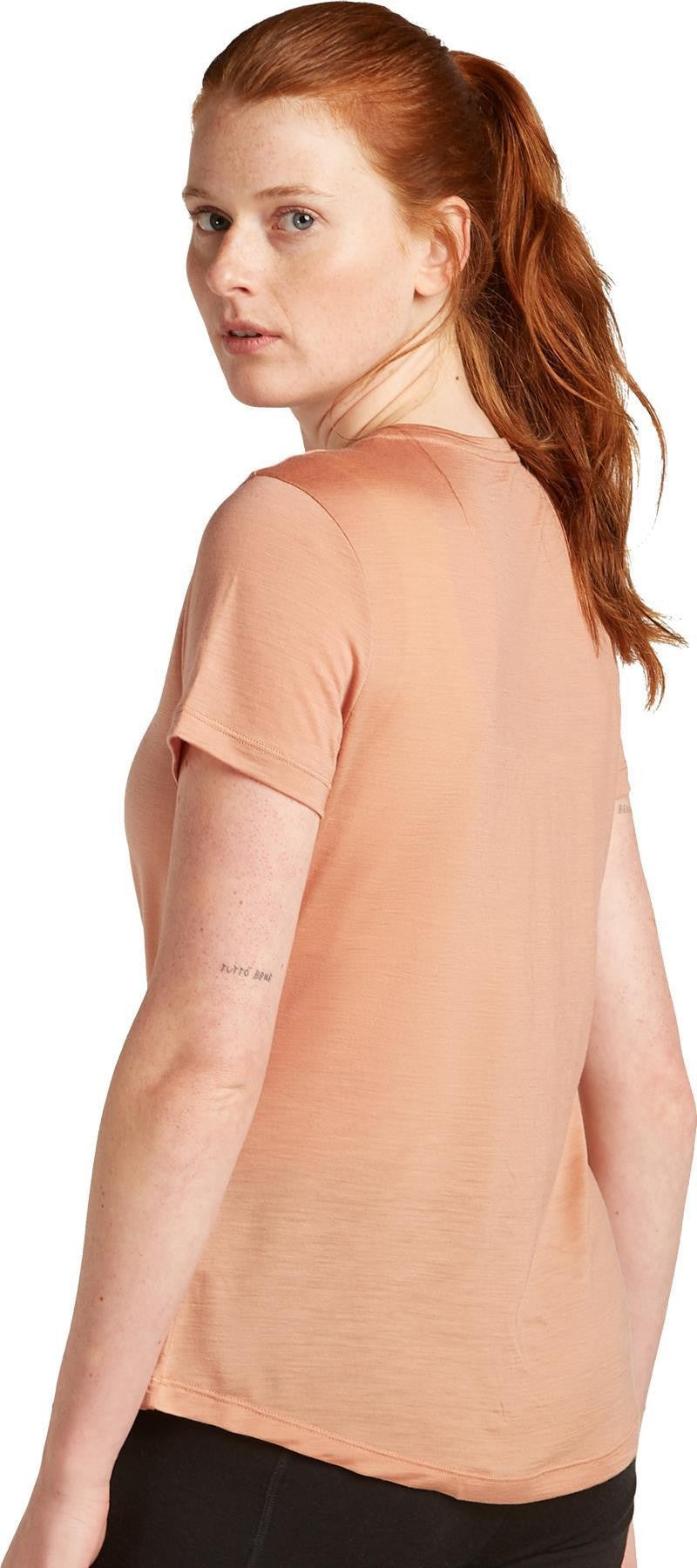Merino Blend 125 Cool-Lite Sphere SS Scoop Tee - Womens - desert sand 1