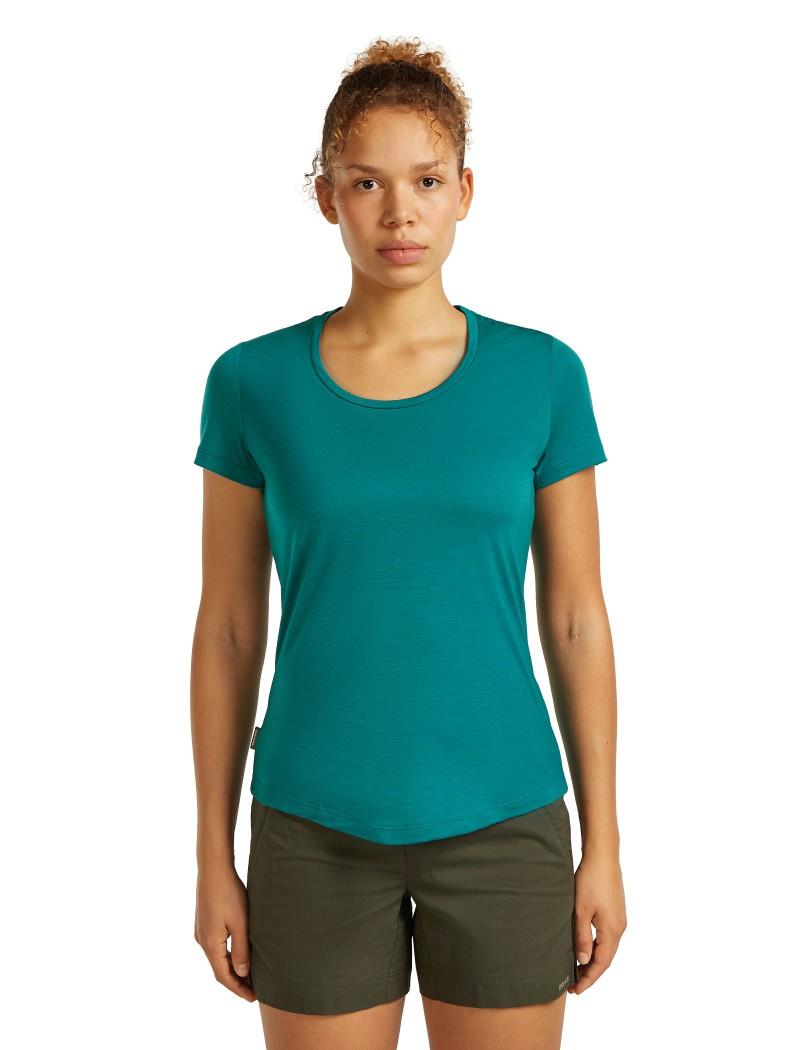 Merino Blend 125 Cool-Lite Sphere SS Scoop Tee - Womens - tidal teal 1