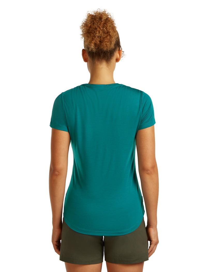 Merino Blend 125 Cool-Lite Sphere SS Scoop Tee - Womens - tidal teal 1
