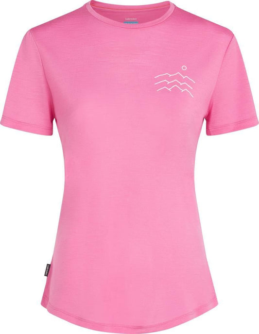 Merino Blend 125 Cool-Lite Sphere SS Tee Across the Peaks - Womens - pop 1