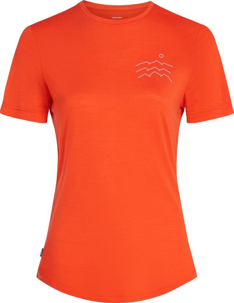 Merino Blend 125 Cool-Lite Sphere SS Tee - Across the Peaks - Womens - fervid 1