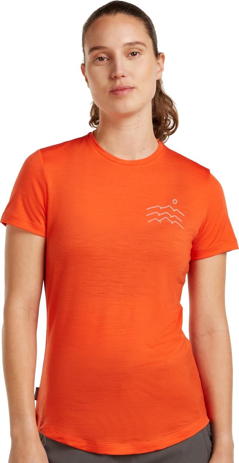Merino Blend 125 Cool-Lite Sphere SS Tee - Across the Peaks - Womens - fervid 1