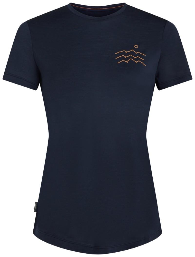 Merino Blend 125 Cool-Lite Sphere SS Tee - Across the Peaks - Womens - midnight navy 1