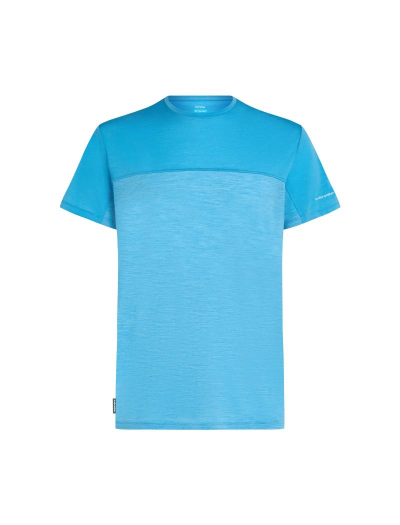Merino Blend 125 Cool-Lite Sphere SS Tee - Colour Block - Mens - arctic heather / arctic / cb 1