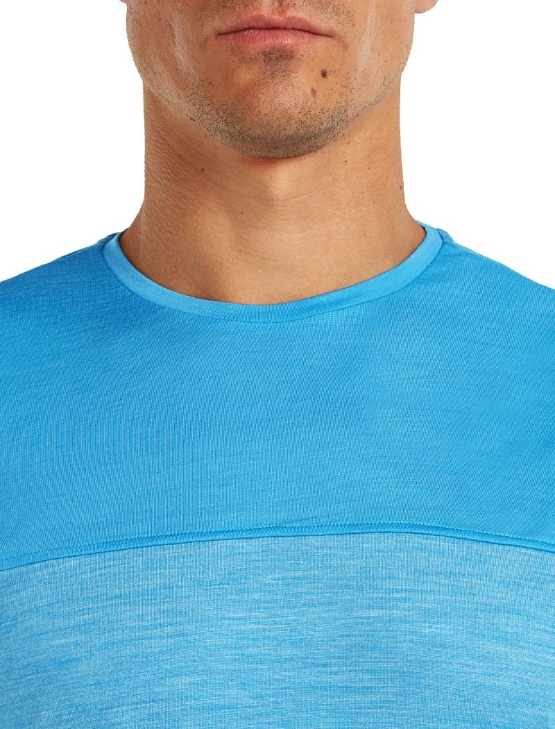 Merino Blend 125 Cool-Lite Sphere SS Tee - Colour Block - Mens - arctic heather / arctic / cb 1