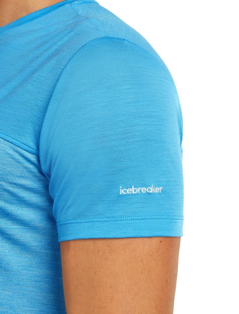 Merino Blend 125 Cool-Lite Sphere SS Tee - Colour Block - Mens - arctic heather / arctic / cb 1