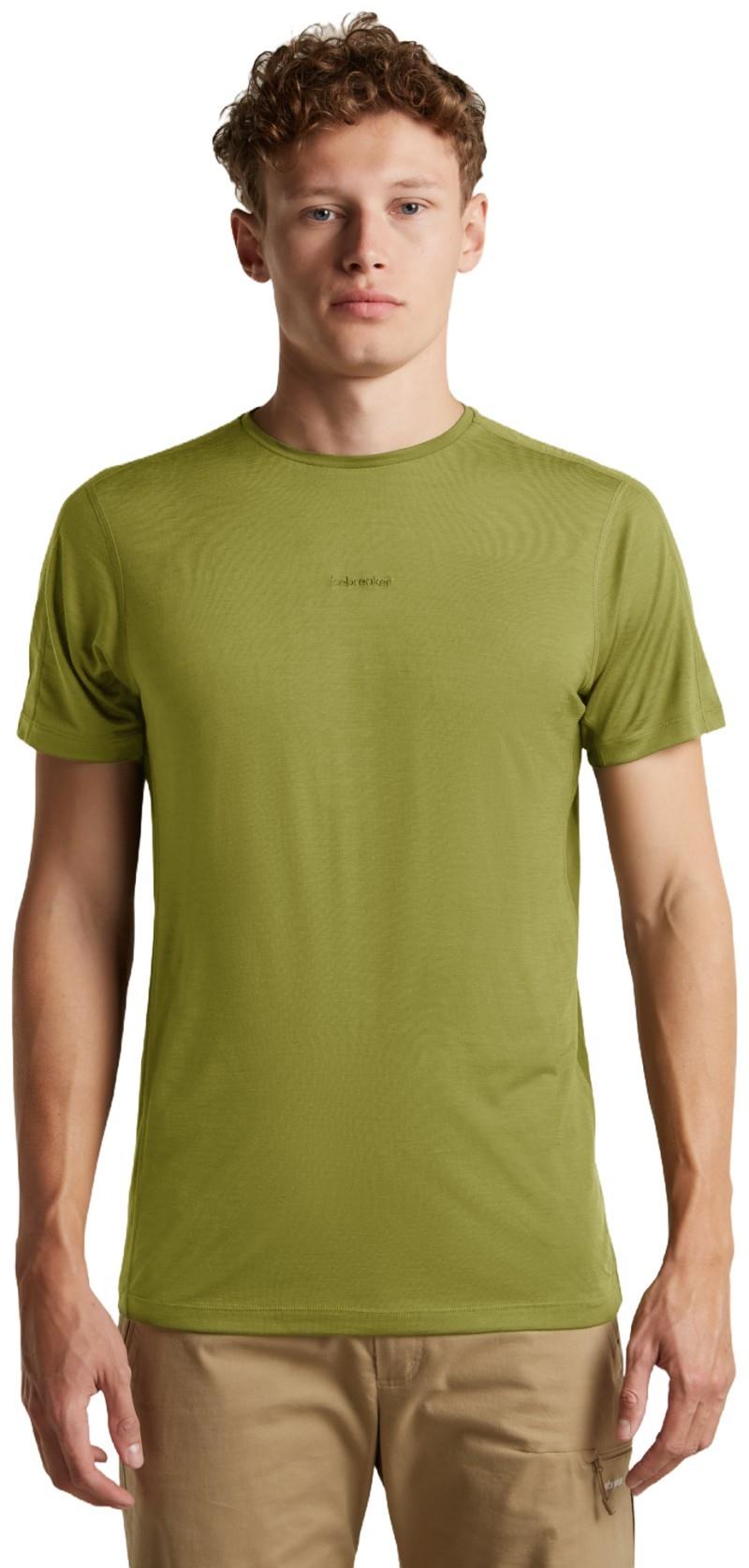 Merino Blend 125 Cool-Lite Sphere SS Tee - Colour Block - Mens - sphagnum / dark loden / cb 1