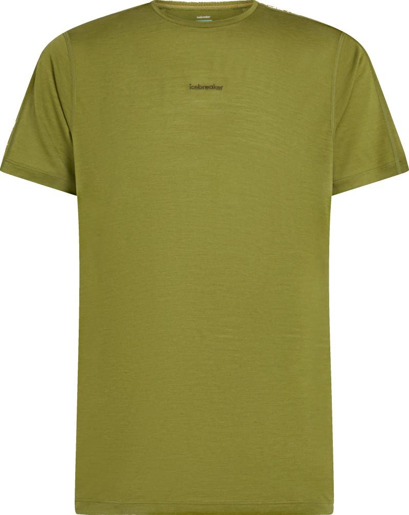 Merino Blend 125 Cool-Lite Sphere SS Tee - Colour Block - Mens - sphagnum / dark loden / cb 1